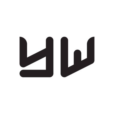 yw ilk harf vektör logo simgesi