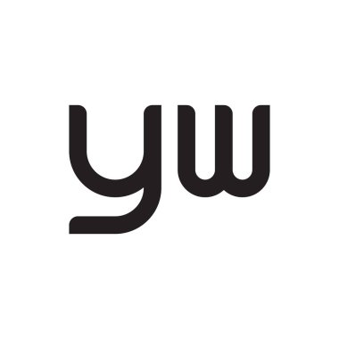 yw ilk harf vektör logo simgesi