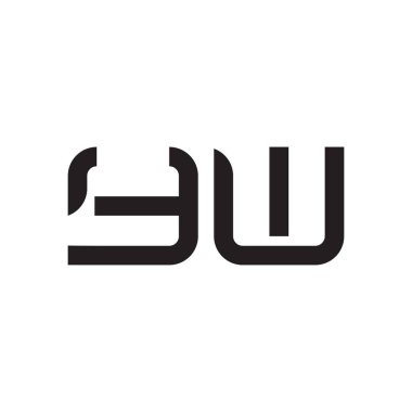 yw ilk harf vektör logo simgesi