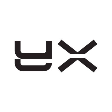 yx ilk harf vektör logo simgesi