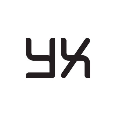 yx ilk harf vektör logo simgesi