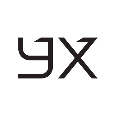 yx ilk harf vektör logo simgesi