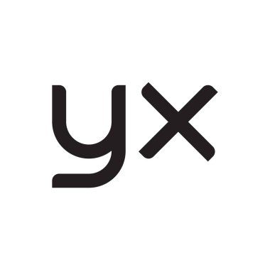 yx ilk harf vektör logo simgesi