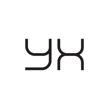 yx ilk harf vektör logo simgesi