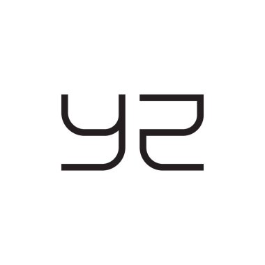yz ilk harf vektör logo simgesi