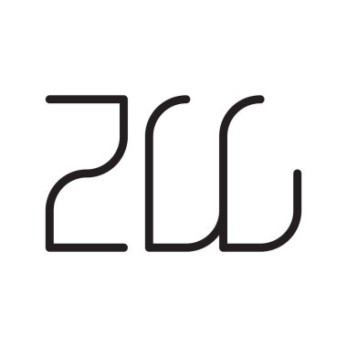 zw ilk harf vektör logo simgesi
