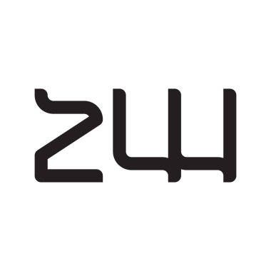 zw ilk harf vektör logo simgesi