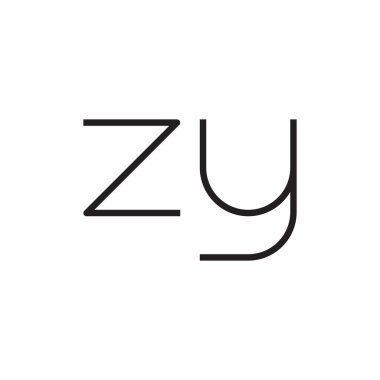 zy ilk harf vektör logo simgesi