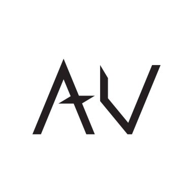 av ilk harf vektör logo simgesi