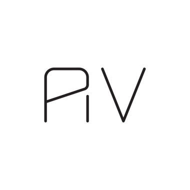 av ilk harf vektör logo simgesi