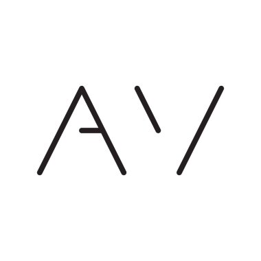 av ilk harf vektör logo simgesi