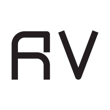 av ilk harf vektör logo simgesi