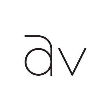 av ilk harf vektör logo simgesi