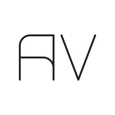 av ilk harf vektör logo simgesi