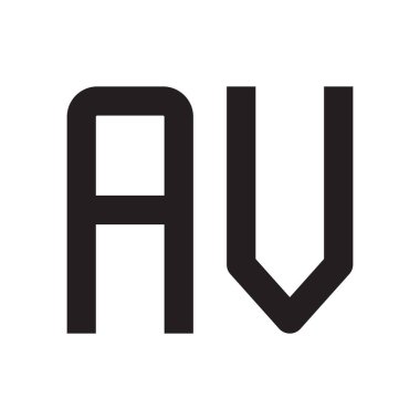 av ilk harf vektör logo simgesi