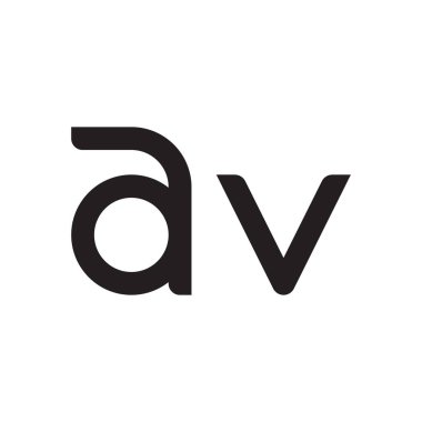 av ilk harf vektör logo simgesi