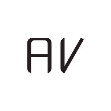 av ilk harf vektör logo simgesi