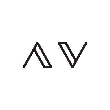 av ilk harf vektör logo simgesi