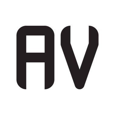 av ilk harf vektör logo simgesi