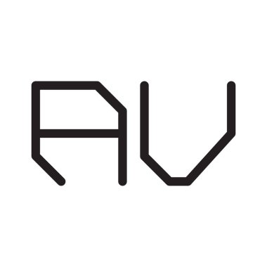 av ilk harf vektör logo simgesi
