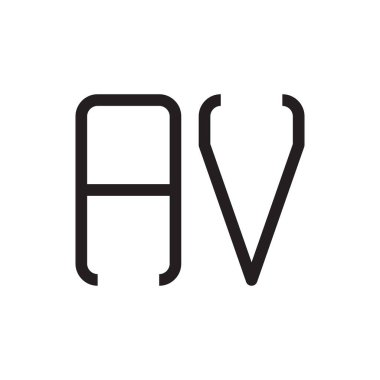 av ilk harf vektör logo simgesi
