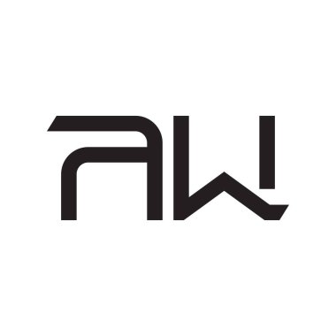 aw ilk harf vektör logo simgesi