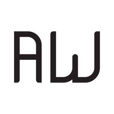 aw ilk harf vektör logo simgesi