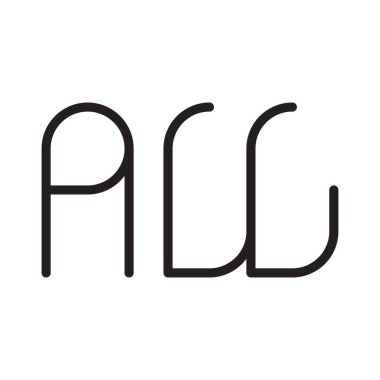 aw ilk harf vektör logo simgesi