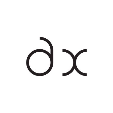ax ilk harf vektör logo simgesi