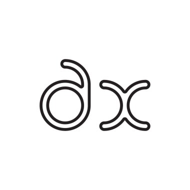 ax ilk harf vektör logo simgesi