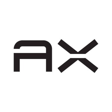 ax ilk harf vektör logo simgesi