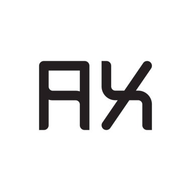 ax ilk harf vektör logo simgesi