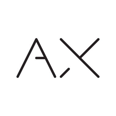 ax ilk harf vektör logo simgesi
