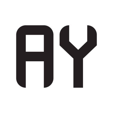 ilk harf vektör logo simgesi