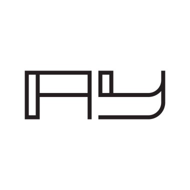 ilk harf vektör logo simgesi