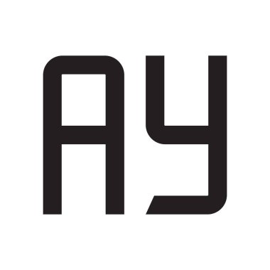 ilk harf vektör logo simgesi