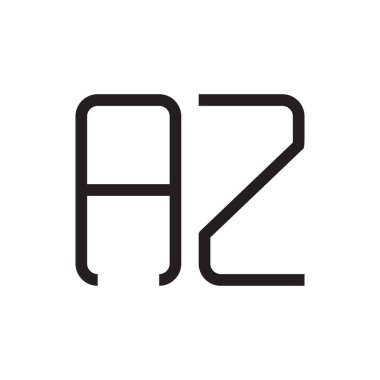 Az ilk harf vektör logosu simgesi