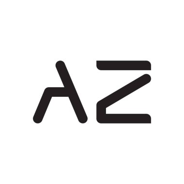 Az ilk harf vektör logosu simgesi