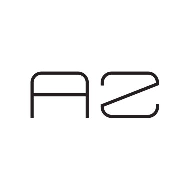 Az ilk harf vektör logosu simgesi