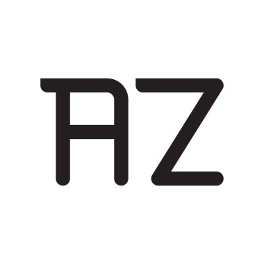 Az ilk harf vektör logosu simgesi