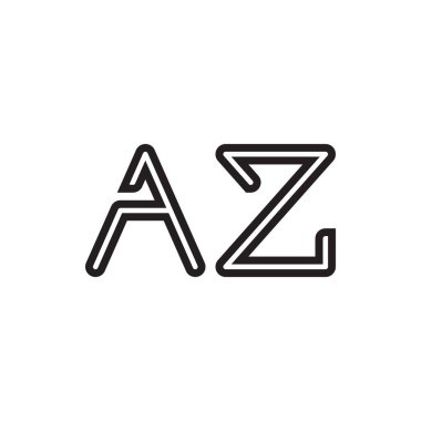 Az ilk harf vektör logosu simgesi