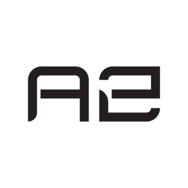 Az ilk harf vektör logosu simgesi