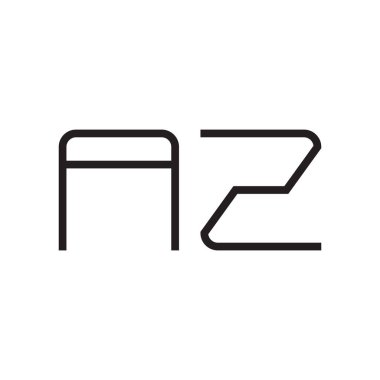 Az ilk harf vektör logosu simgesi