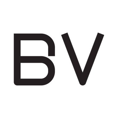 bv ilk harf vektör logo simgesi