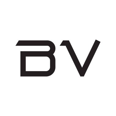 bv ilk harf vektör logo simgesi