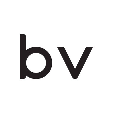 bv ilk harf vektör logo simgesi