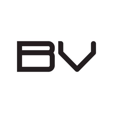 bv ilk harf vektör logo simgesi