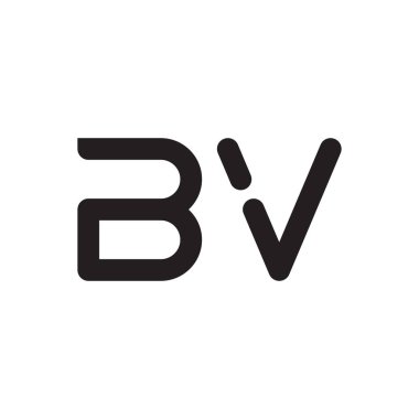 bv ilk harf vektör logo simgesi
