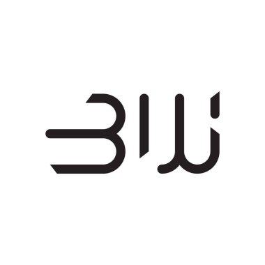 bw ilk harf vektör logo simgesi