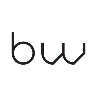 bw ilk harf vektör logo simgesi